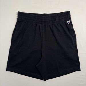 Vintage Russell Athletic Gym Shorts Mens Small Black 3" Inseam Made in USA